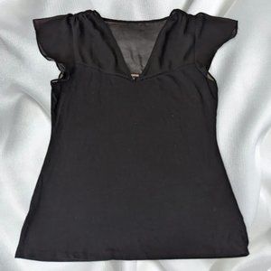 Express Classic Black V-neck Top